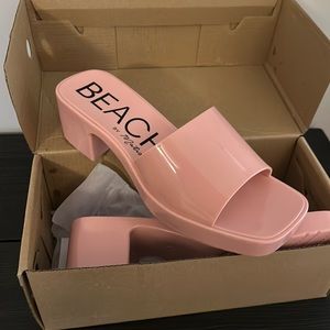 Pink jelly heels size 9